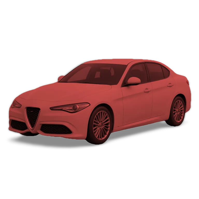 Illustrazione 3D di un'Alfa Romeo Giulia