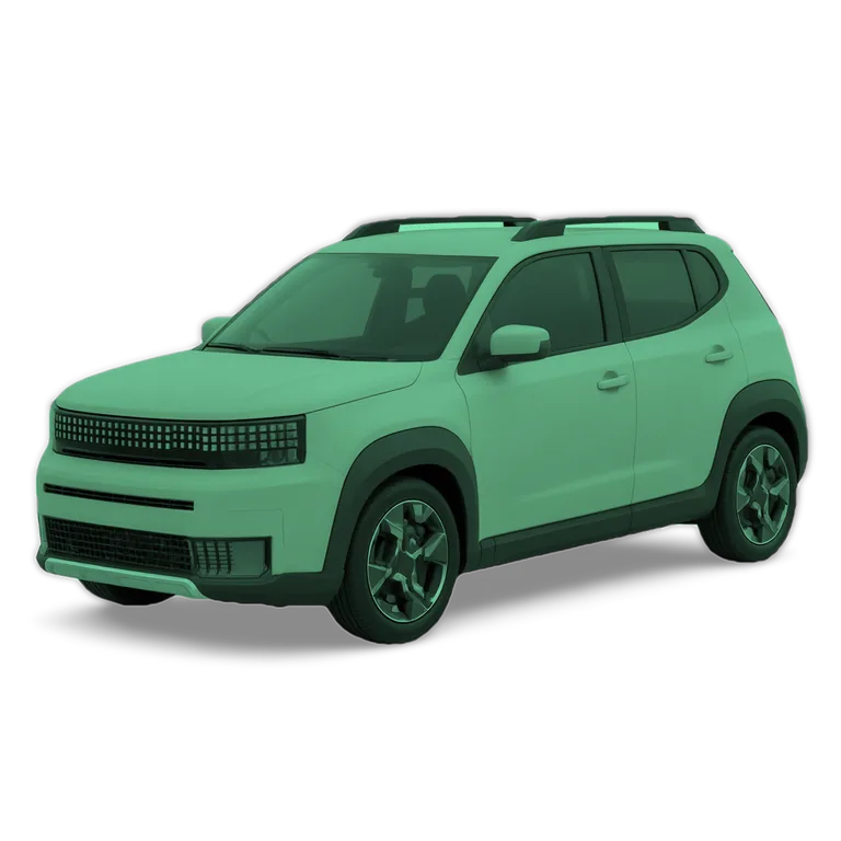 Illustrazione 3D di una Fiat Grande Panda
