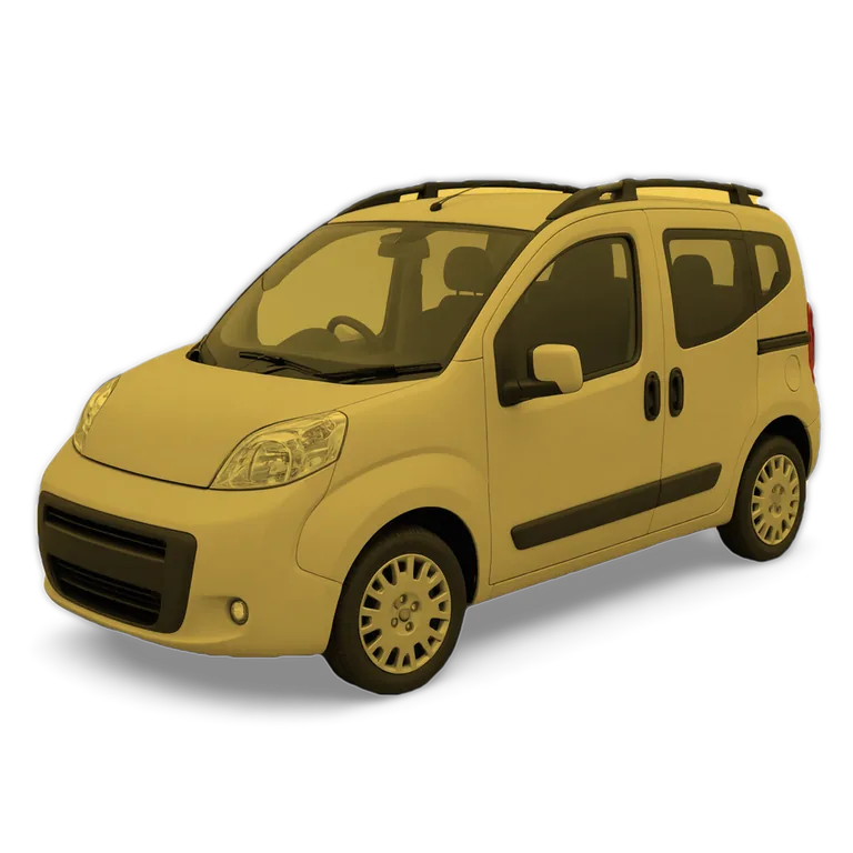 Illustrazione 3D di una Fiat Qubo