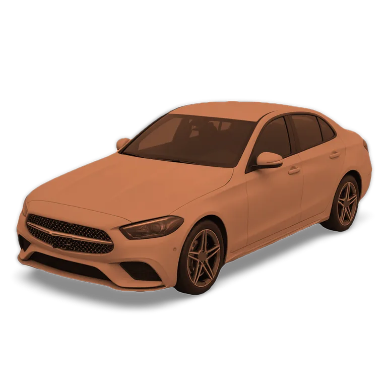 Illustrazione 3D di una Mercedes-Benz Classe C
