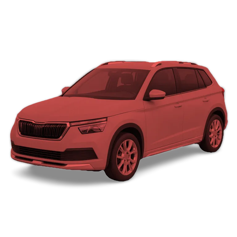Illustrazione 3D di una Škoda Kamiq